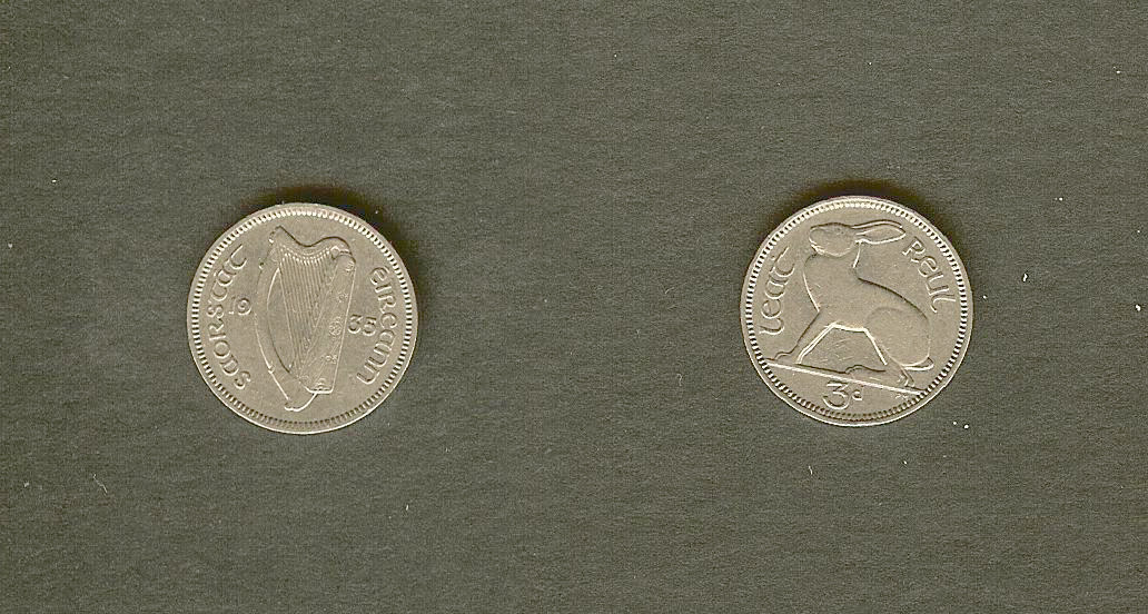 Ireland 3 pence 1935 aEF